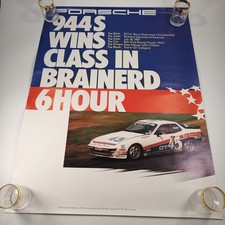 1987 Porsche 944s 6 Hour Brainerd Showroom Advertising Sales Poster - Rare 1987 Porsche 944s 6 Hour Brainerd Showroom Advertising Sales Poster - Rare