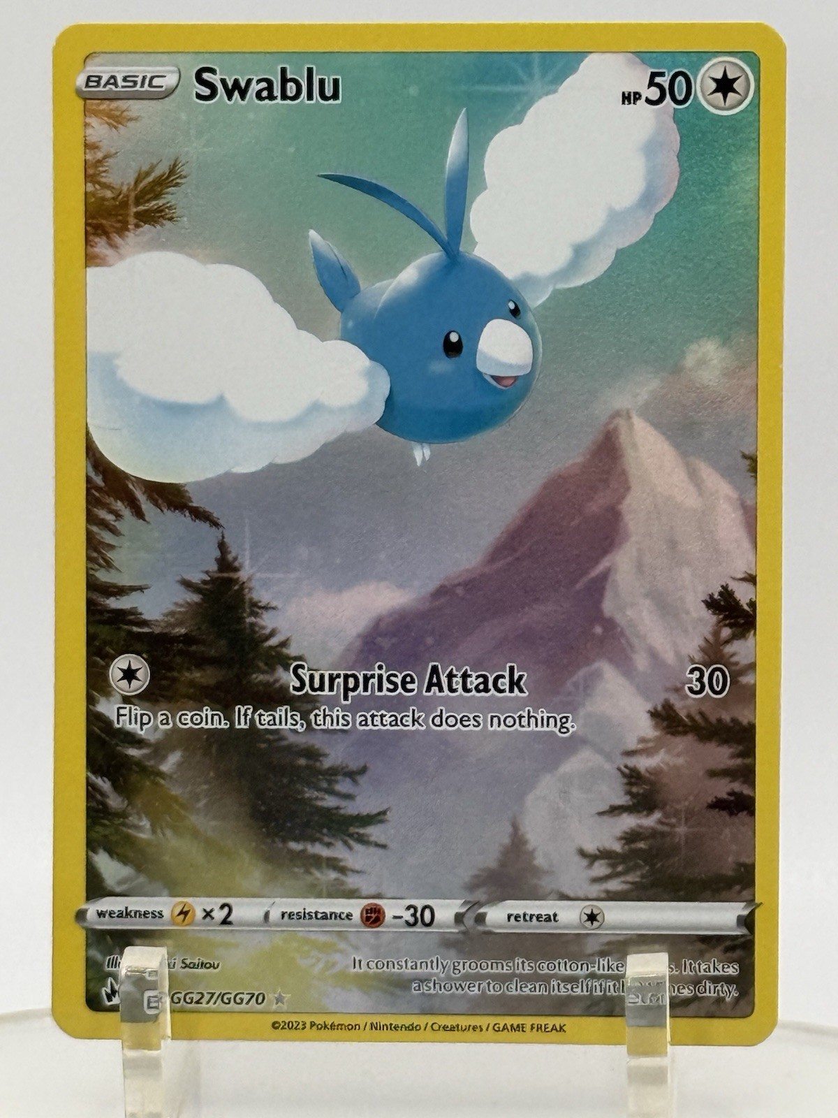 Swablu GG27/GG70 Holo Crown Zenith Galarian Gallery Pokemon Card