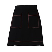 Sandro Paris Rock Schwarz Knit A-Line Short Skirt SFPJU00267 Gr. 3 L Damen Stric