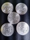 .999 silver rounds, lot of 5, Aztec.