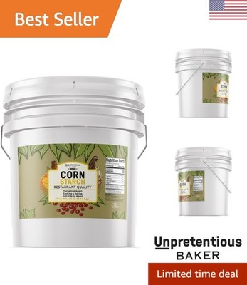 Bulk Baker's Corn Starch, 368 Oz Resealable Bucket - Perfect for Baking & Sauces