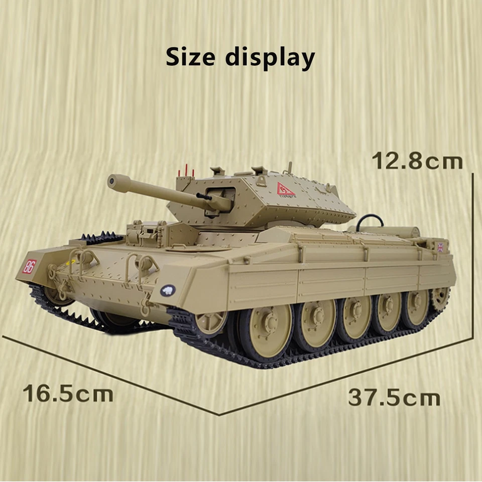 1/16 RC Tank Wireless Control Model 360°Turret Rotary Smoke Sound Lights RTR - Image 3 of 4