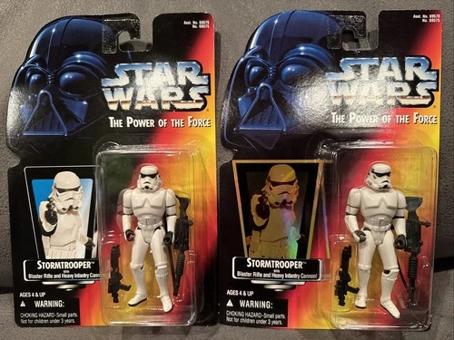 1995 STAR WARS POTF ORANGE RED CARD STORMTROOPER W/HOLOGRAM Variations Set