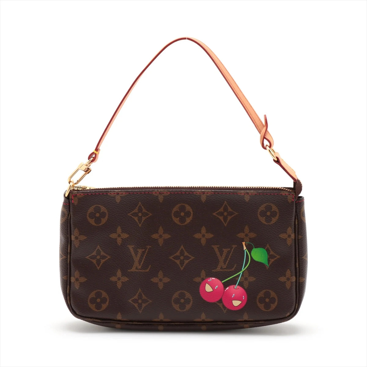 Louis Vuitton Monogram Cherry Pochette Accessoires M95008 Brown PVC Women