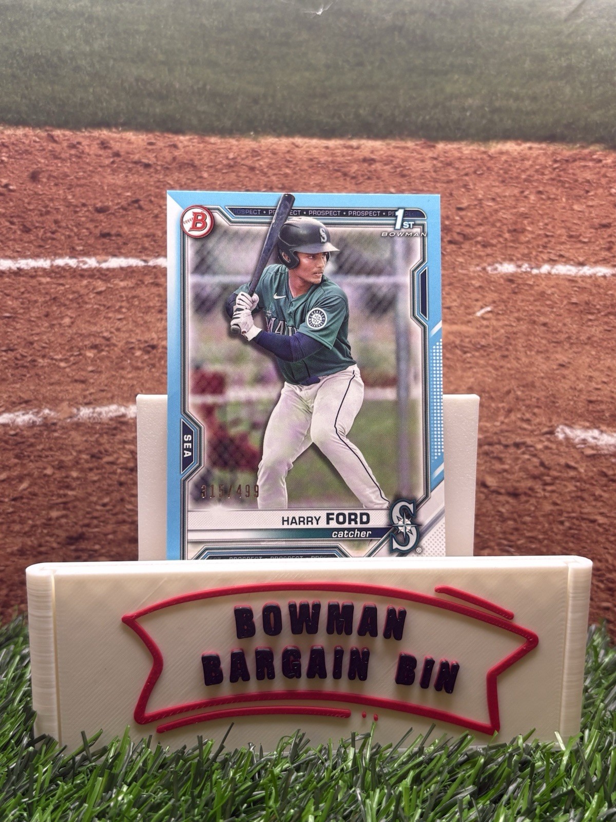 2021 Bowman Draft - Harry Ford #BD-1 Sky Blue /499 (RC)