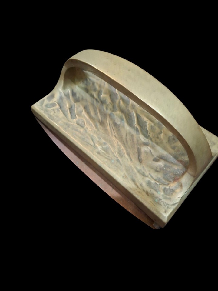 An Art Nouveau antique brass ink blotter — a rolling, sculptural desk tool from an era when even office supplies were works of art.