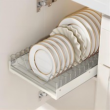 Pull Out Cabinet Organizer Fixed with Adhesive Nano Film, Slide Out Dish