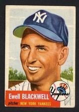 1953 Topps EWELL BLACKWELL New York Yankees #31 VG/EX+ Condition