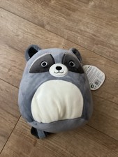 Brand New with tags SQUISHMALLOWS Racoon Soft plush toy 20cm 