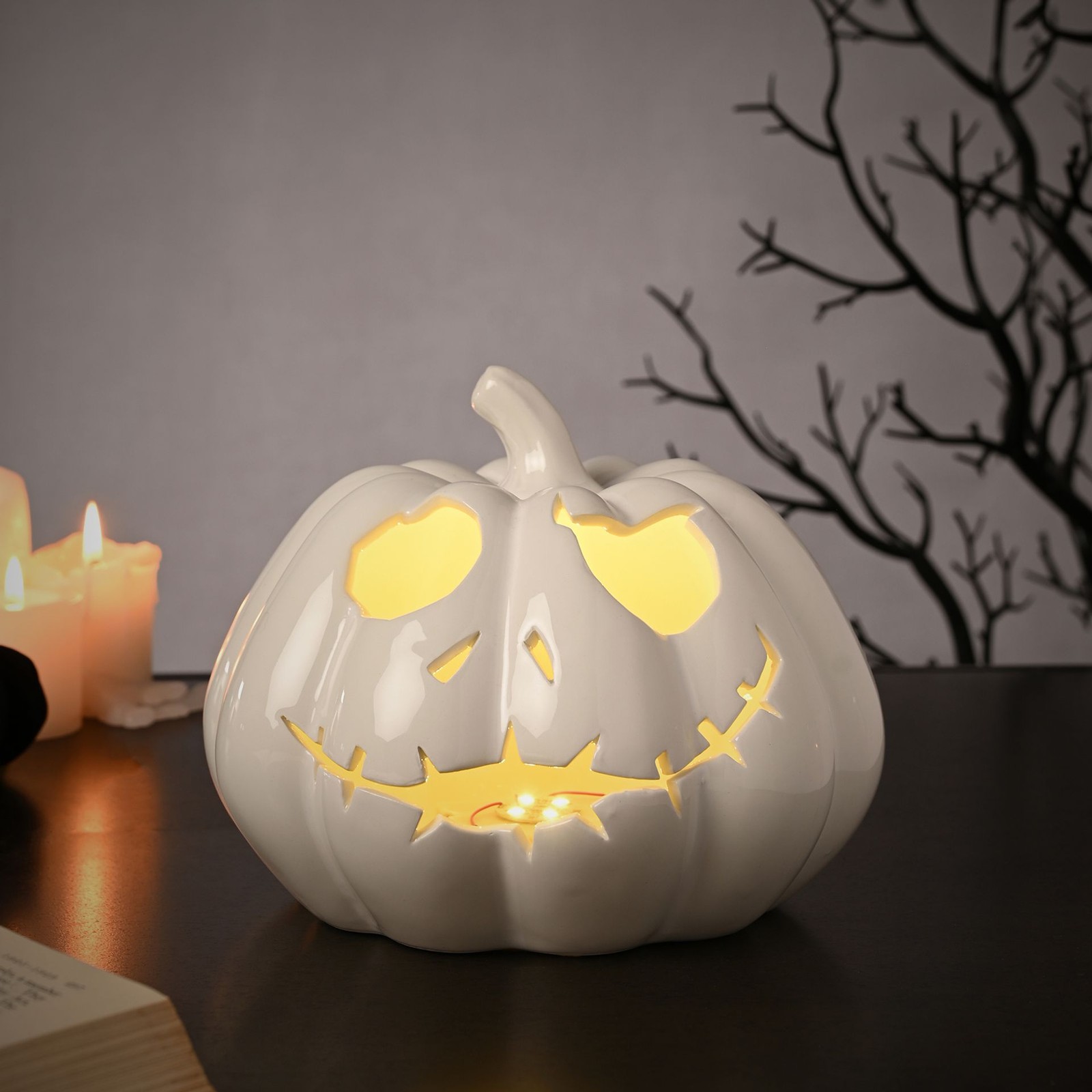 Nightmare Before Christmas Light Up Jack Ceramic Decor