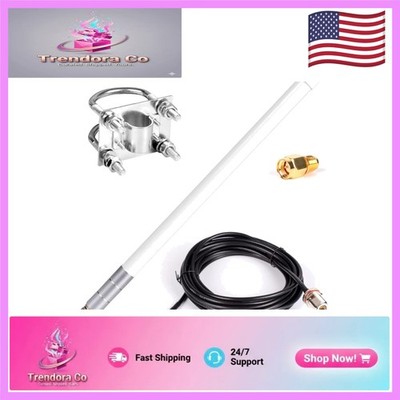 Fiberglass 5.8dBi 915MHz Lora Antenna - 20ft Low Loss Cable for Optimal Mining