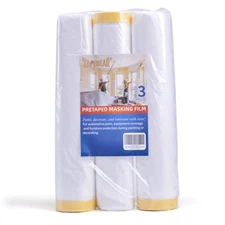 Pre-Taped Masking Film, Tape and Drape, Plastic Sheeting Roll, Automotive Pai...