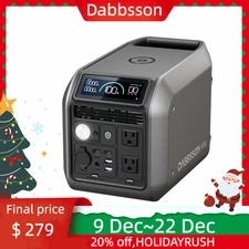 Dabbsson 768Wh 600W Portable Power Station Solar Generator LFP for Camping/Tirp