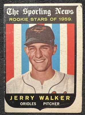 1959 TOPPS SPORTING NEWS ROOKIE JERRY WALKER (BALTIMORE ORIOLES) #144 VG OC