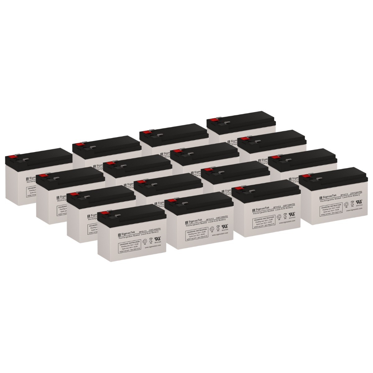SP12-7.5 T2 Rechargeable Battery Set of 16 for Tripp Lite RB