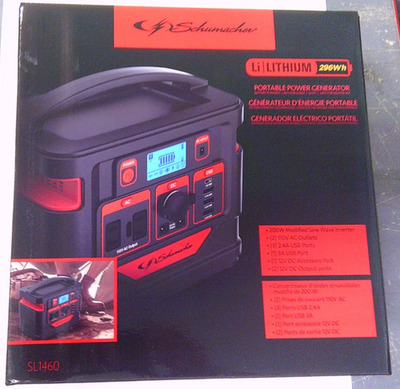 Schumacher 296Wh Lithium Portable Power Station SL1460 400 WATT