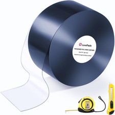 Clear PVC Strip Door Curtain with Knife  Tape Measure - Plastic Walk in Cooler