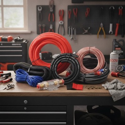 8 Gauge Audio Amplifier Installation Kit,Complete Wiring Kit for Car Audio,Ra...