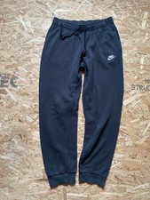 Black Nike Sweatpants Medium inseam 27 inches Regular fit men's white swoosh