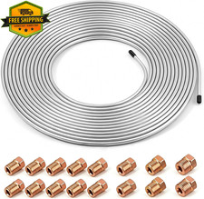 25ft Zinc Coated Steel Brake Line Kit With Fittings For Truck Suv Trailer