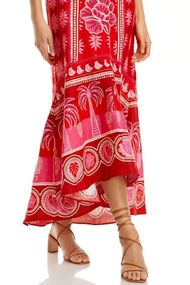farm rio summer sunrise maxi dress NWT Farm Rio Summer Sunrise Mixed Palm Maxi Dress Size XL