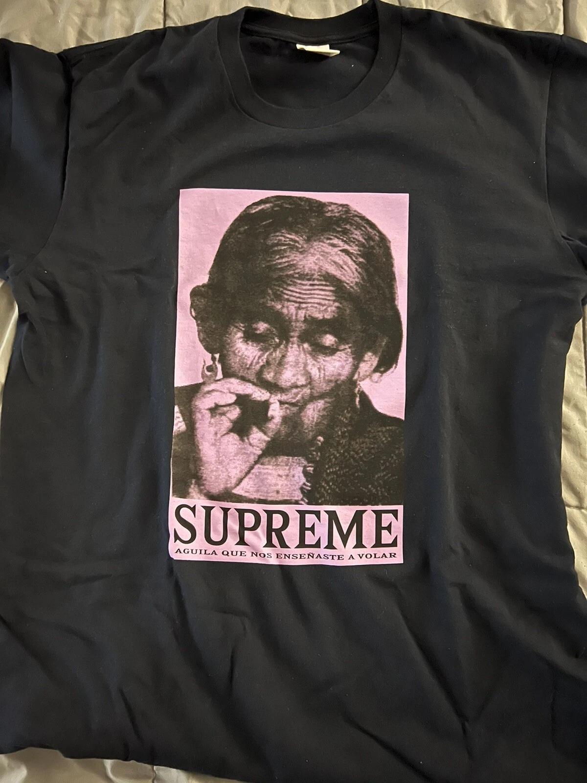 Chemise SUPREME Aguila Que Nos Ensenaste T shirt homme MED raisin FW19