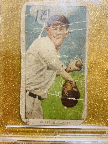 1909 11 T206 HAL CHASE THROWING EDITION POLAR BEAR BACK CGS 1.5 CSTORE RARE READ - Picture 4 of 7