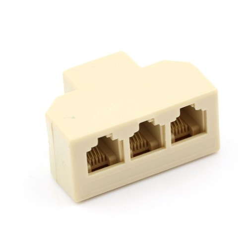 1PC RJ11 Splitter 3 Way Adapter 1 M to 3 F RJ-11 6P4C Phone Jack Splitter N*cx - Photo 2/6
