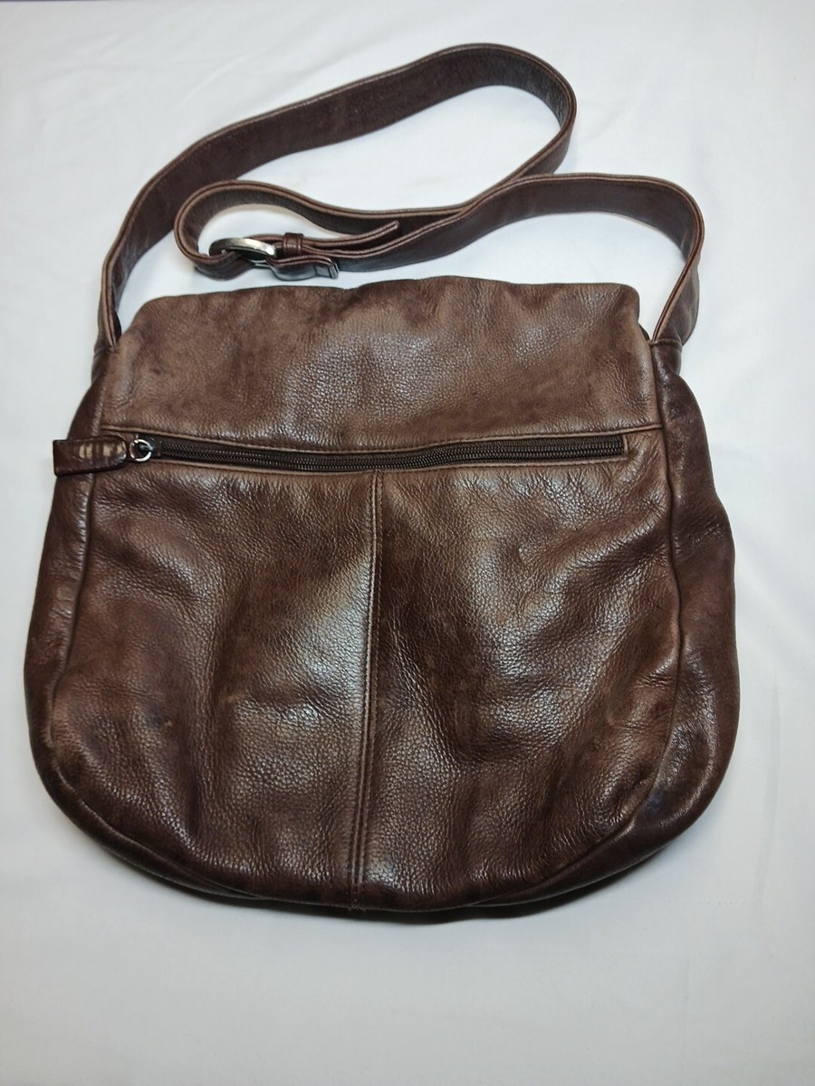 Charter Club Classics Soft Leather Brown Shoulder Bag Purse Boho