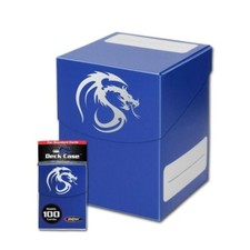 BCW Large Deck Box Case Gaming Card Holder MTG YuGiOh Storage  1 Divider Blue