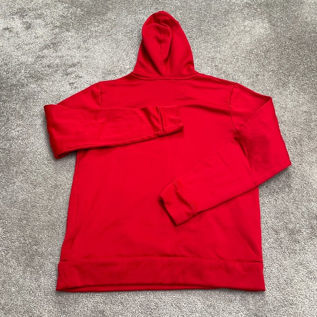 The North Face Sport Knit Hoodie Sweatshirt Mens Medium Red Pullover Outdoor