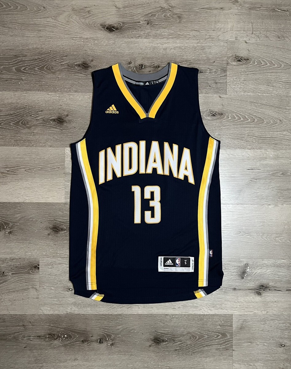 Adidas Indiana Pacers Jersey Paul George #13 Blue Sz Small 40 NBA Rev 30