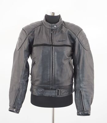 Louis Damen Motorradjacke Lederjacke Cafe-Racer 40 schwarz Biker Leder A025 