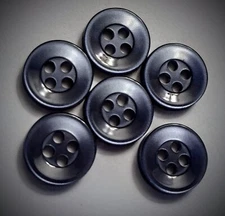 1/2" 4-Hole Dusty Blue Dress Shirt Buttons