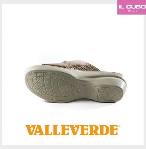 VALLEVERDE DAMEN HAUSSCHUH VERSTELLBAR MIT REISSEN FARBE KUPFER HÖHE 4 CM - Bild 3 von 5