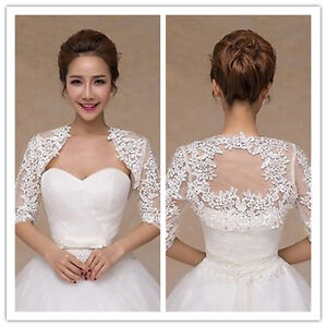 white lace jacket for wedding dress