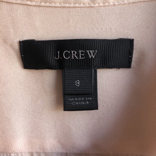 J Crew Women's Size 8 Pink Blush Silk Perfect Stretch Button Down Bodysuit - Picture 3 of 20
