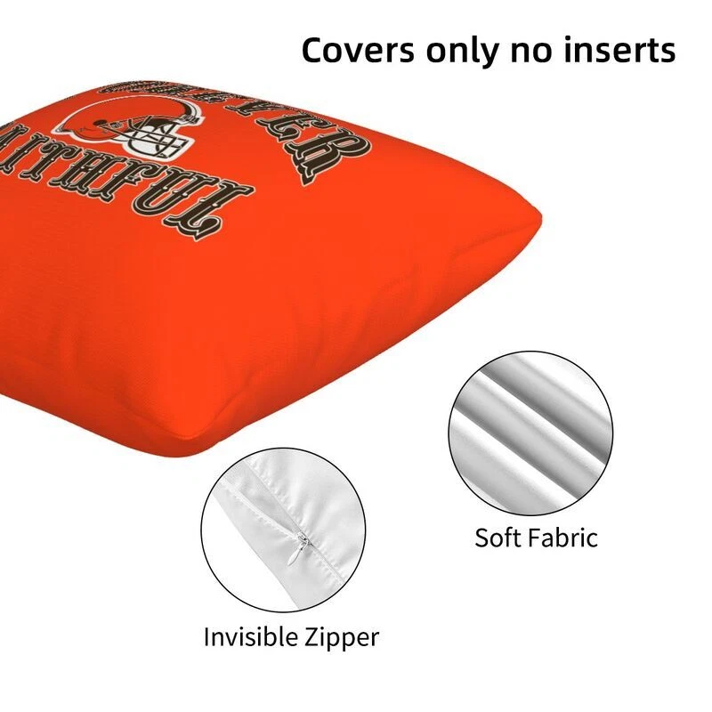 Cleveland Browns Forever Faithful Throw Pillow Covers
