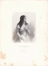 ✒ Manon ROLAND Madame ROLAND Portrait ca1850 FURNE by RAFFET Revolution