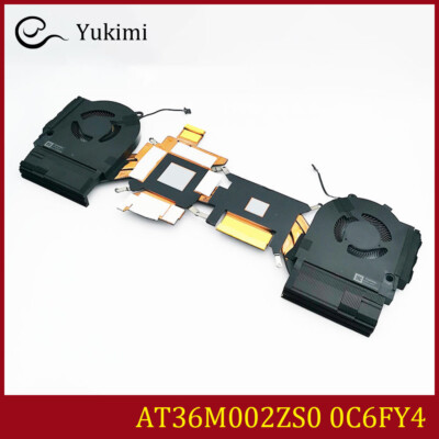 AT36M002ZS0 0C6FY4 FOR DELL G15 5510 5511 5515 C6FY4 Laptop CPU GPU Heatsink Fan