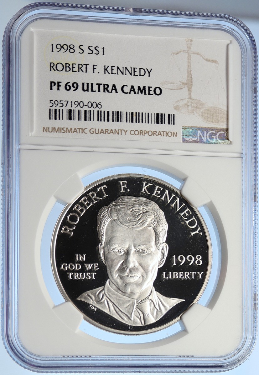 1998 S UNITED STATES JUSTICE Robert F Kennedy Proof Silver Dollar