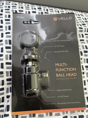 Vello Multi-Function Ball Head with Removable Top & Bottom Shoe Mounts
