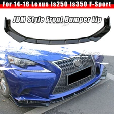 For Lexus IS F-sport 2014-2016 Front Bumper Lip Spoiler Splitter Gloss Black ABS