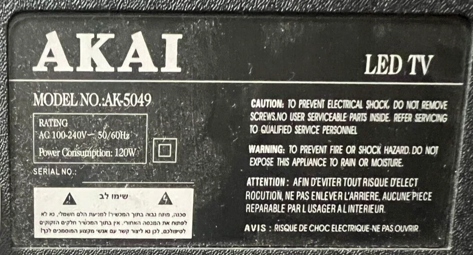 AKAI 主板 TP.MS3458.PC757 适用于 AKAI AK-5049 — 第 3/3 张图片