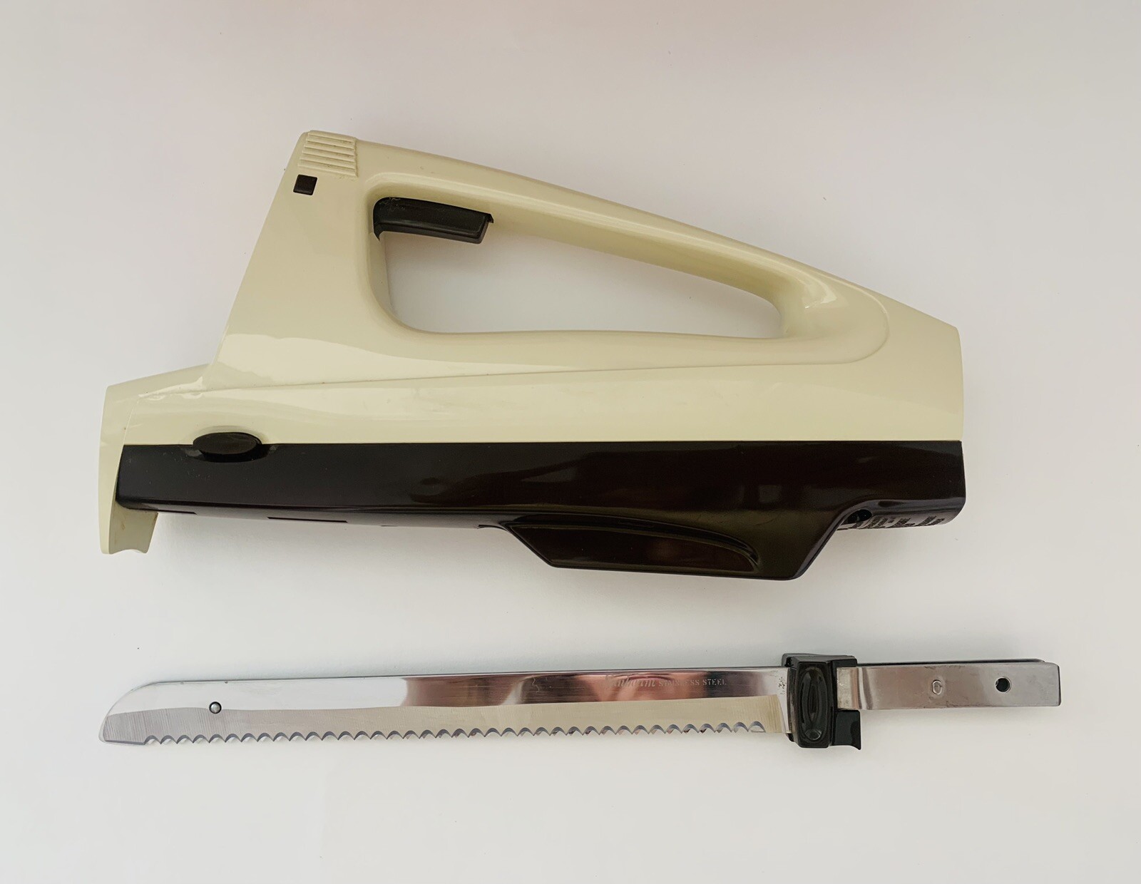 Vintage Sunbeam Deluxe Electric Slicing Knife 6-36 Almond Color Tested Works