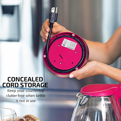 Electric Kettle, 1.5L Borosilicate Glass Countertop Water Heater and Boiler for - Picture 6 of 9