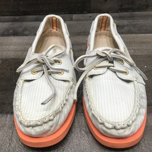 Zapatos de barco sin cordones Sperry Top-Sider para J.Crew azul/blanco talla 6 M - Imagen 2 de 6