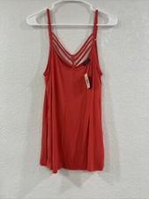 Torrid Tank Cami Top Womens Size 0 Coral Spaghetti Strap