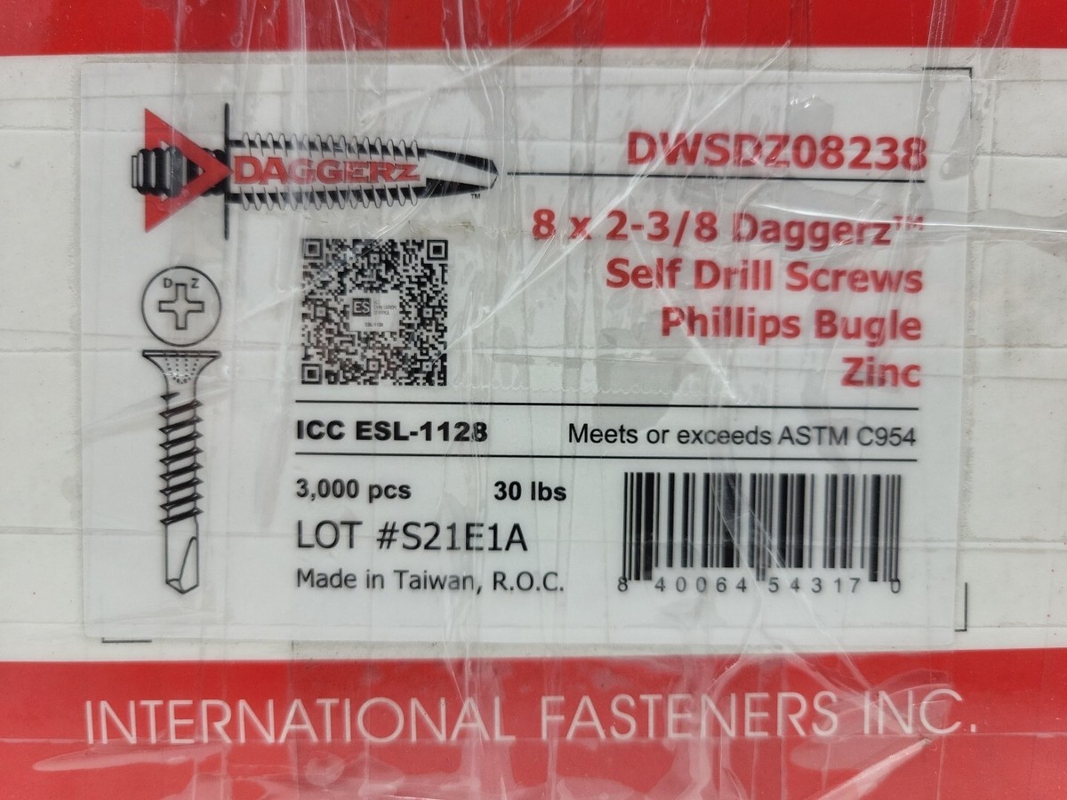 Bulk 3000 Pack Daggerz #8 x 2-3/8