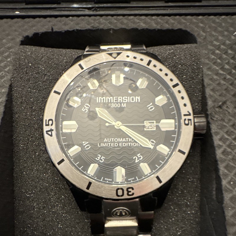 Immersion Limited Edition 300M Automatic Men's Diver Watch 300m Black Dial